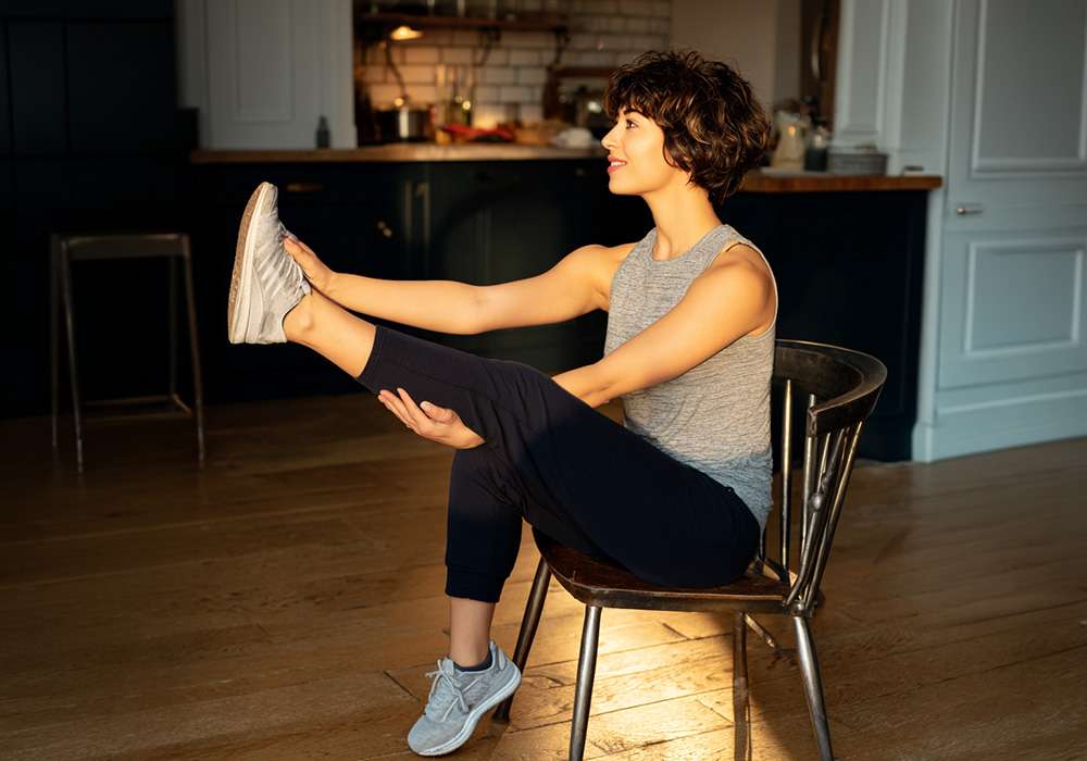 chair exercises leg lift